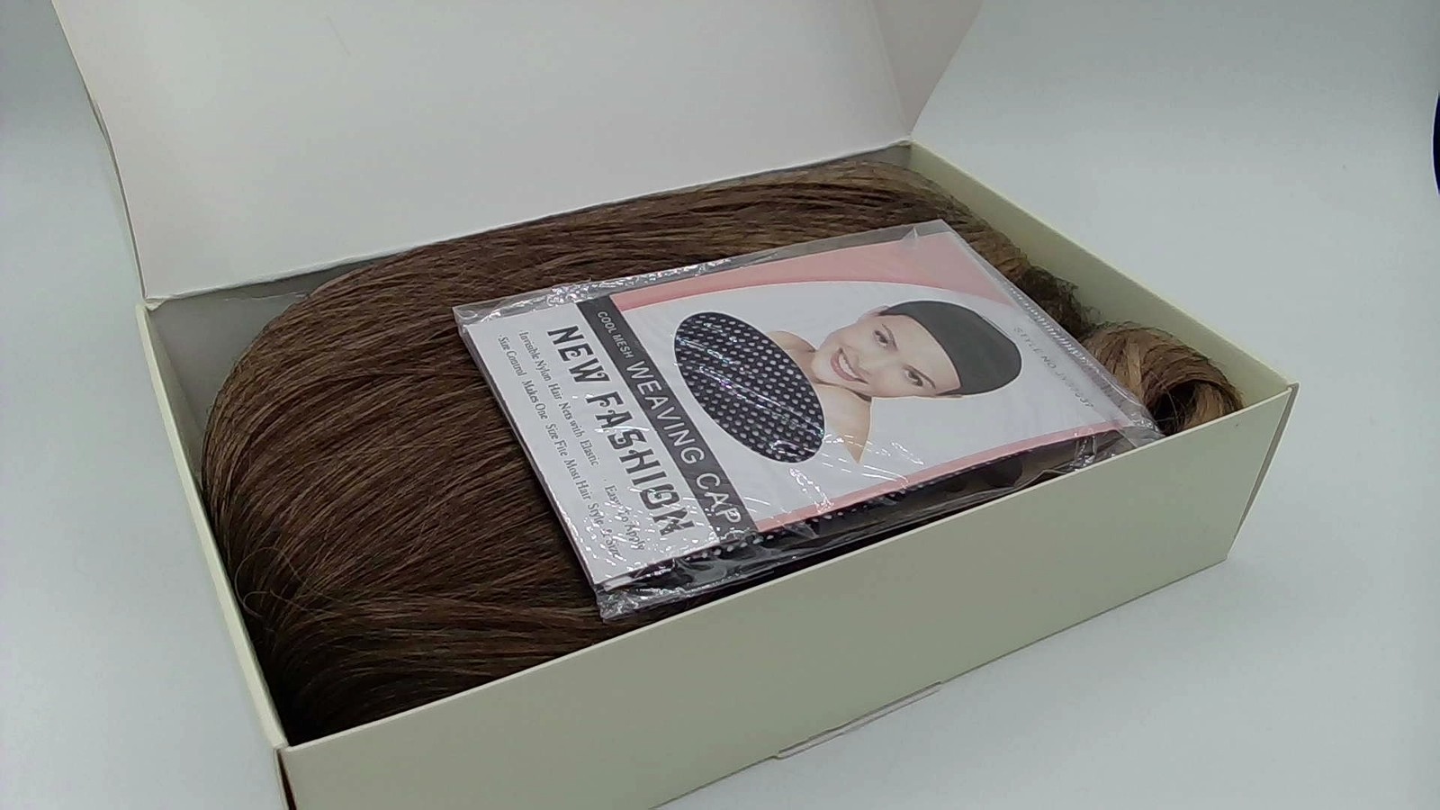 21.65in Beige YVHR High Temperature Fiber Hair Wigs With Bangs 100% Density