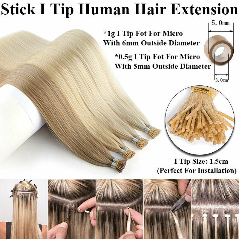 200 Strands I Tip Stick Pre-bonded Keratin 100% Remy Human Hair Extensions THICK