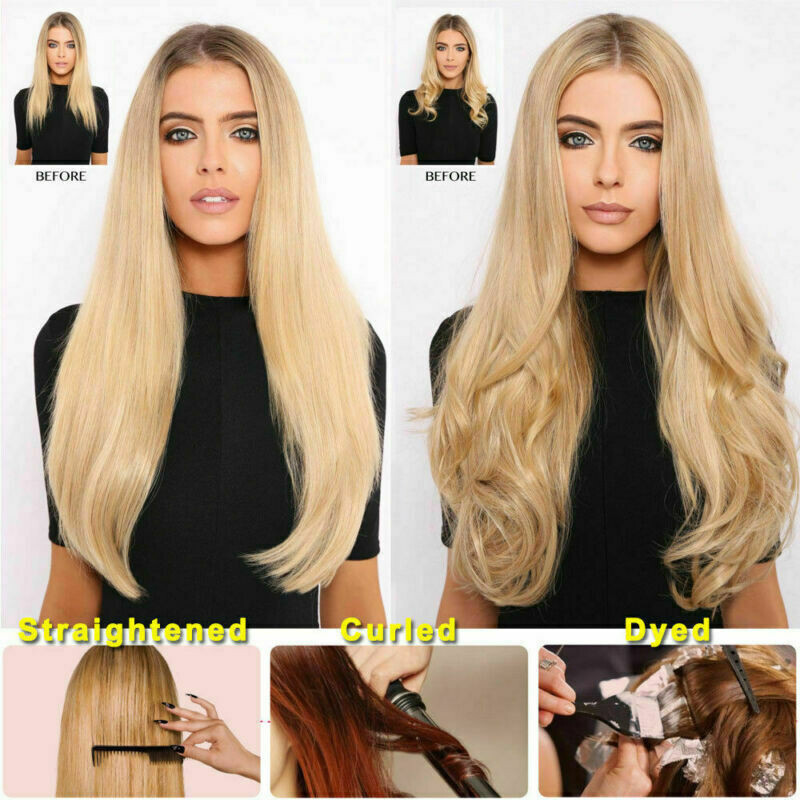 Keratin Bonded Nail U Tip Remy Human Hair Extensions Highlight Blonde Thick 100g