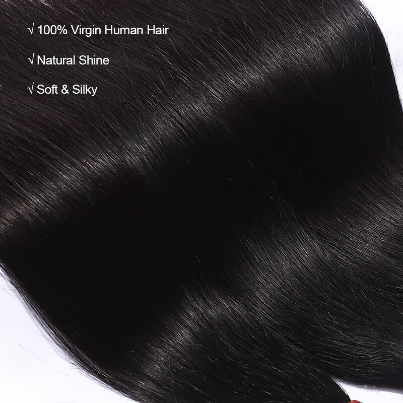100% Virgin Human Hair 300G Thick Full Head Remy Hair Peruvian Hair Extensions