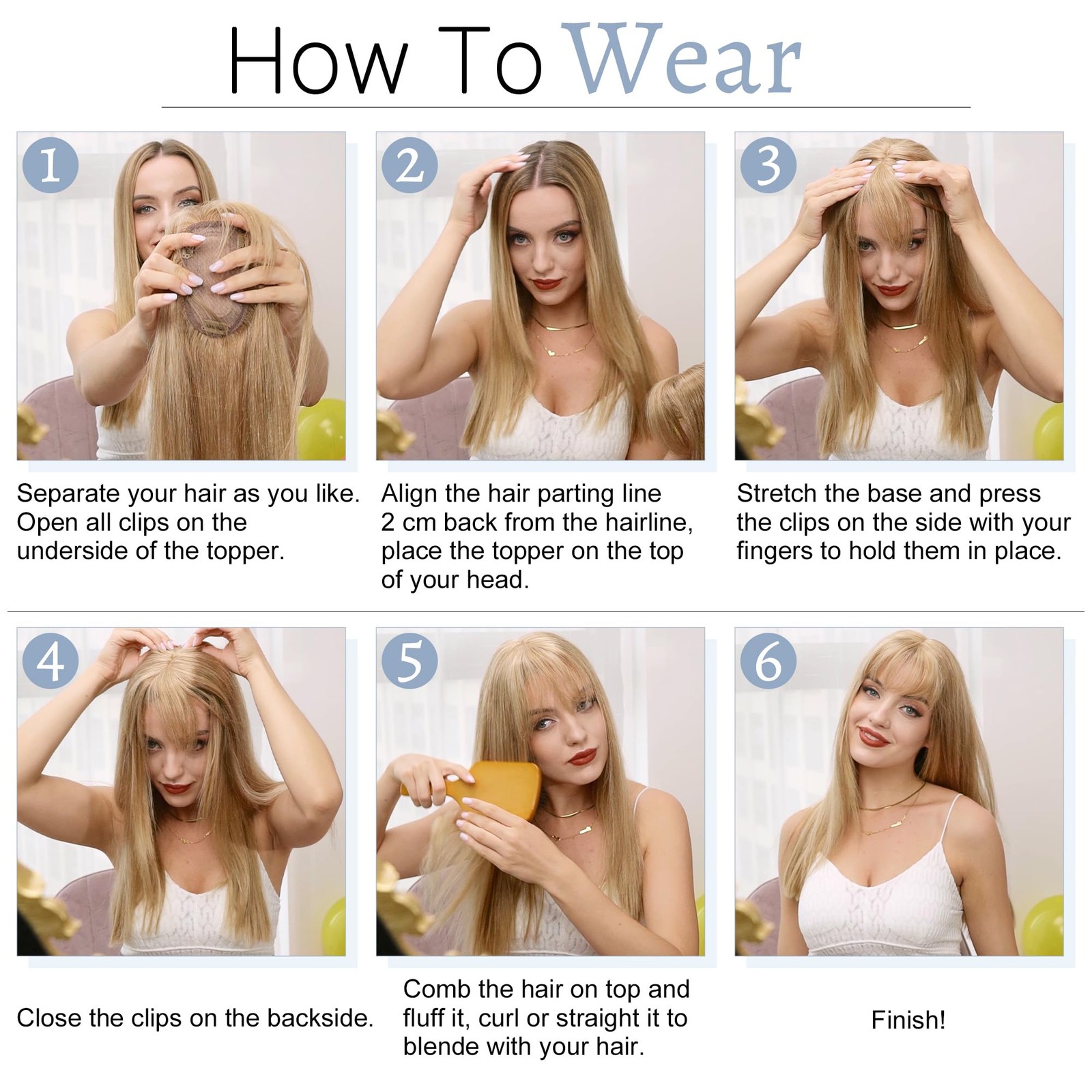 Segohair Hair Toppers For Women Real Human Hair Bangs 7 13 Cm Silk Base Clip In