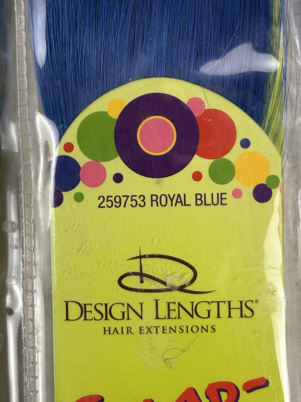 Design Lengths Snap It Hair Extensions Lot Of 6 Packs 3 Blue 2 Purple 1 Blonde