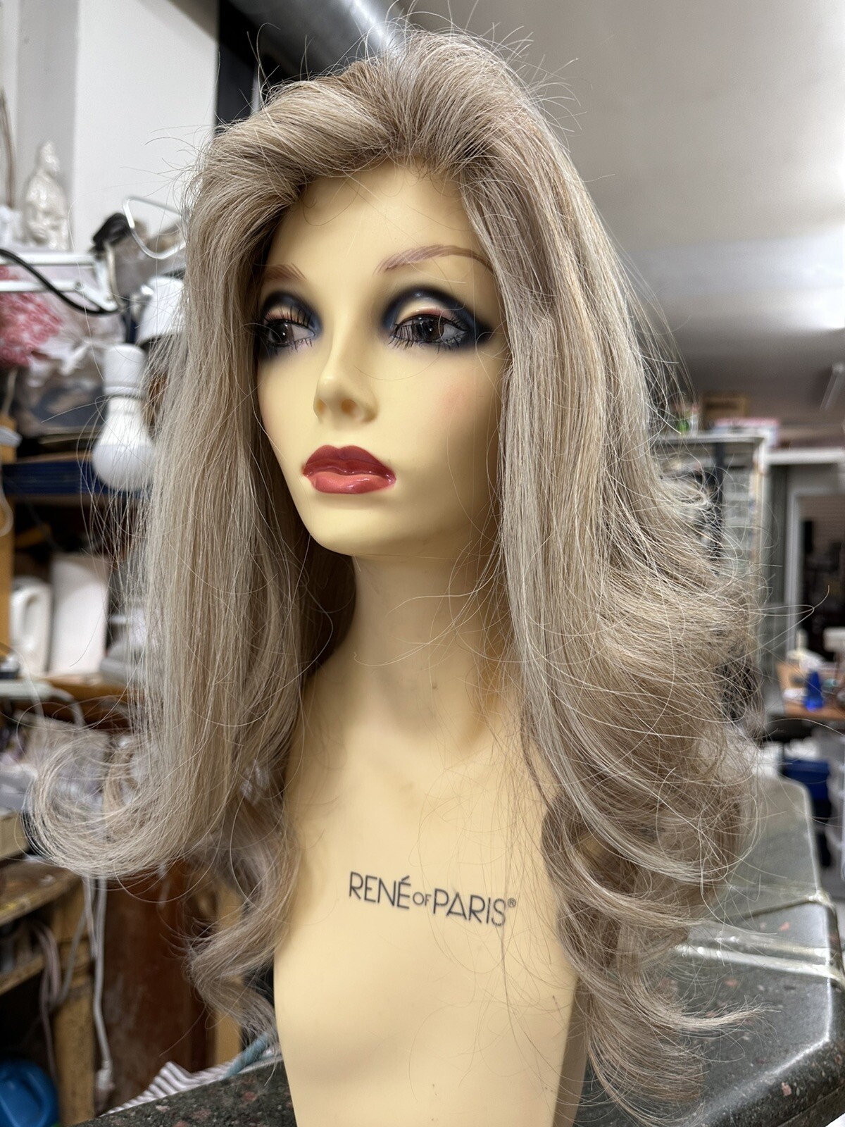 16″ TOP BILLING-Raquel Wig/Topper 19/23SSBiscuit-HUMAN HAIR-MONOTp-BASE 8.5″X10″