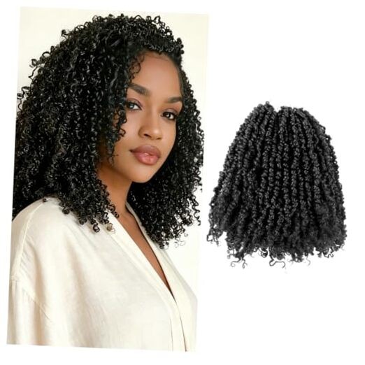 Yanky Twist Crochet Hair 8 Inch 10 Packs Pre-Twisted Natural Black Yankee