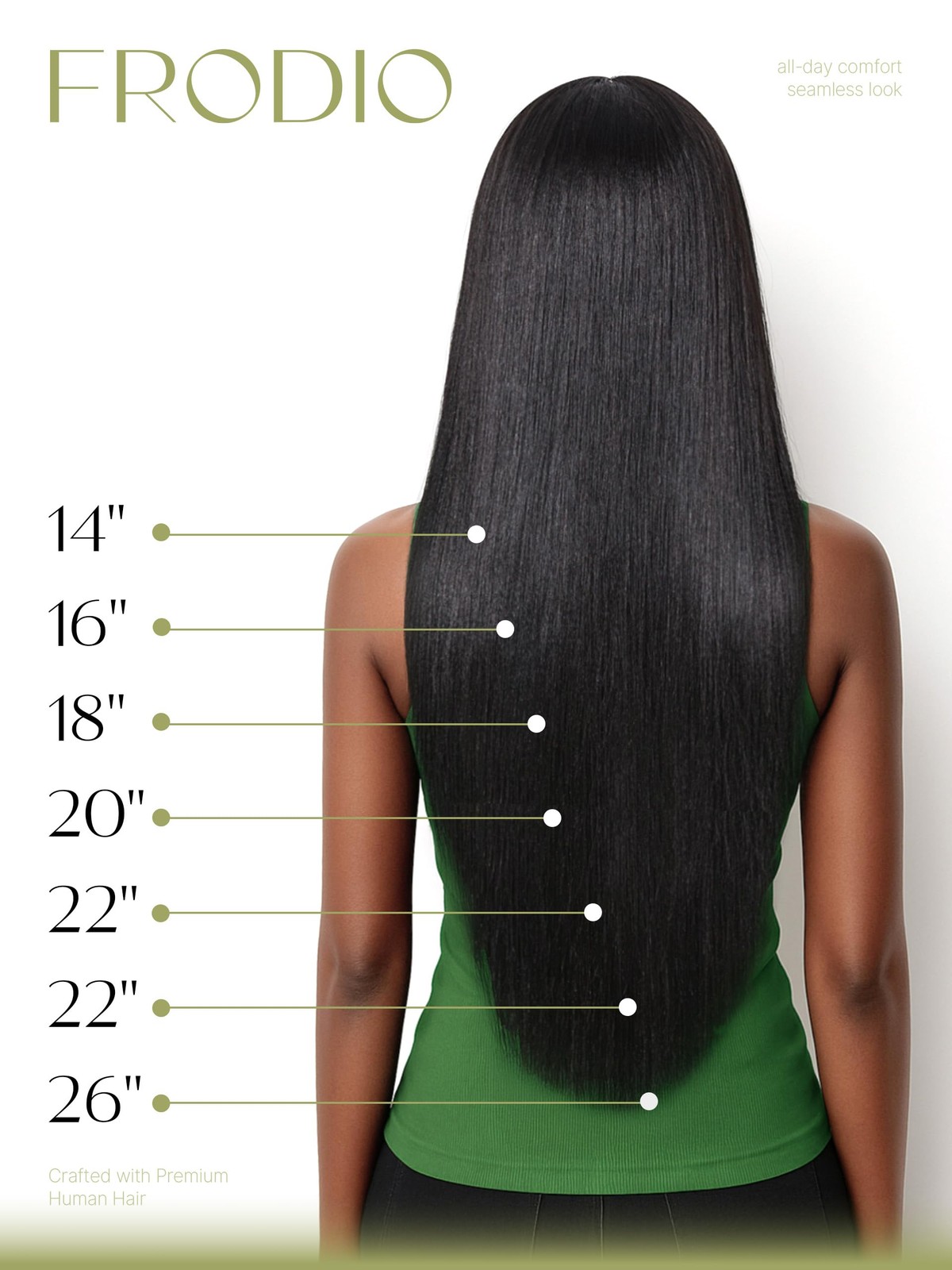 Frodio Clip Ins Hair Extensions Black Remy Real Human Hair Pu Seamless Long