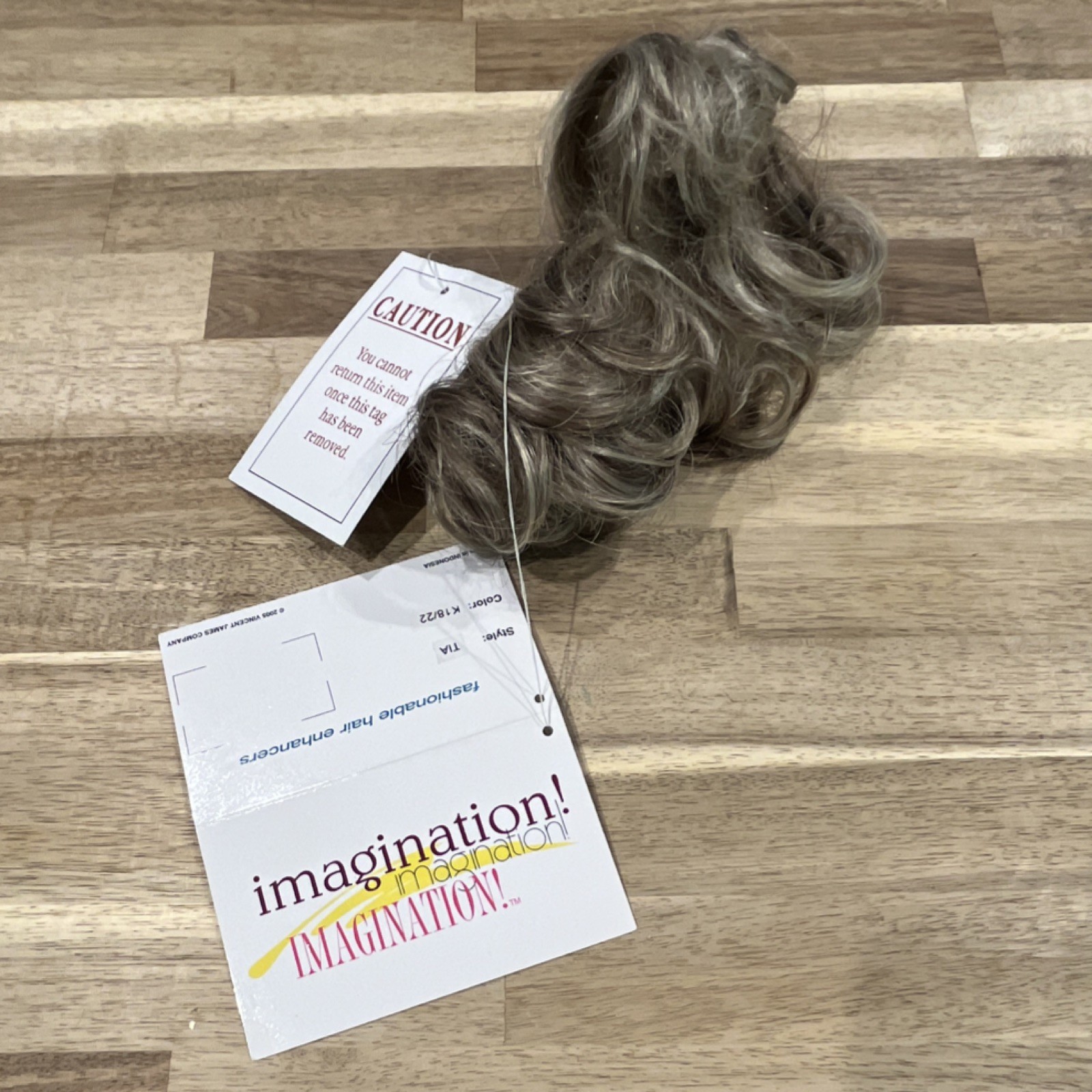 imagination! Curly Gray Synthetic Claw Clip-In Hairpiece Attachment 5 in