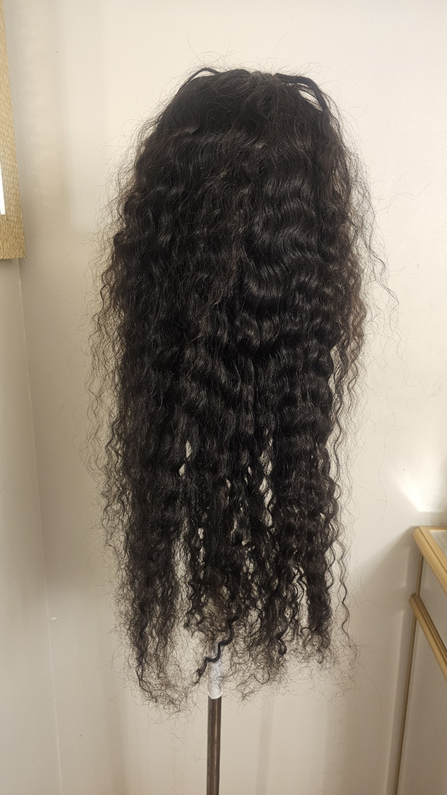 High Quality regular 24 ” waterwave 100% Virgin Human Hair Lace front Wig. 13×6