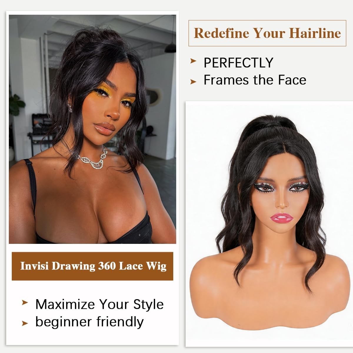 32-Inch Body Wave Lace Front Wig – 220% Density, Pre-Plucked, HD Lace, Human Hai