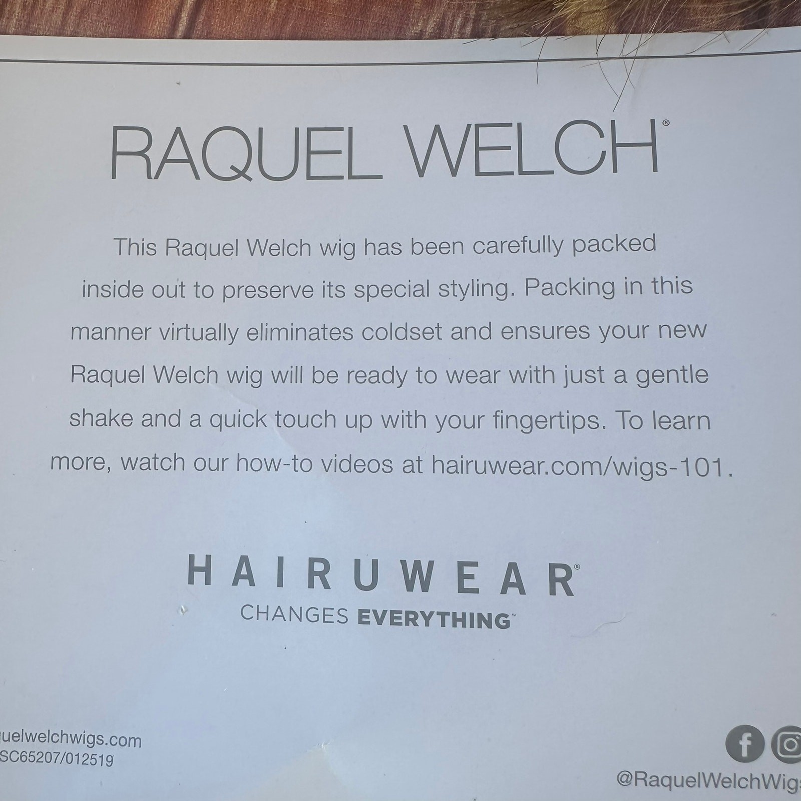 New Raquel Welch Short Asymmetrical Cut Ready To Wear Synthetic Wig Honey Pecan