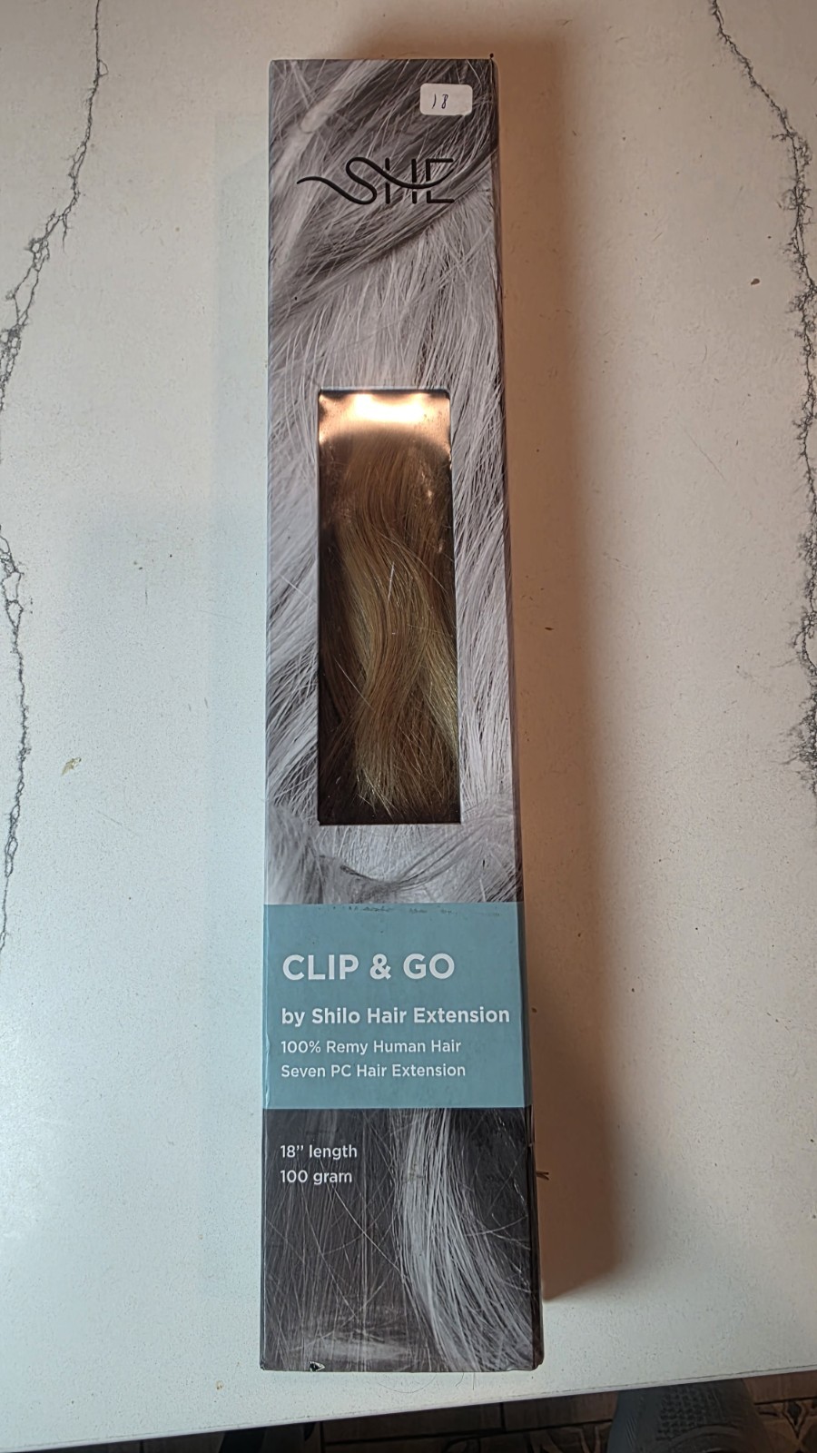 SHE Shilo Hair Extensions Clip&Go 100% Remy Human Hair 100 Grams 18 inches #18