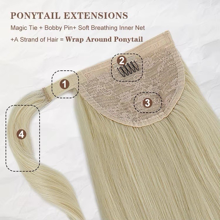 Wrap Up Pony Tail Hair Piece Extension 28 Inch Long New In Package