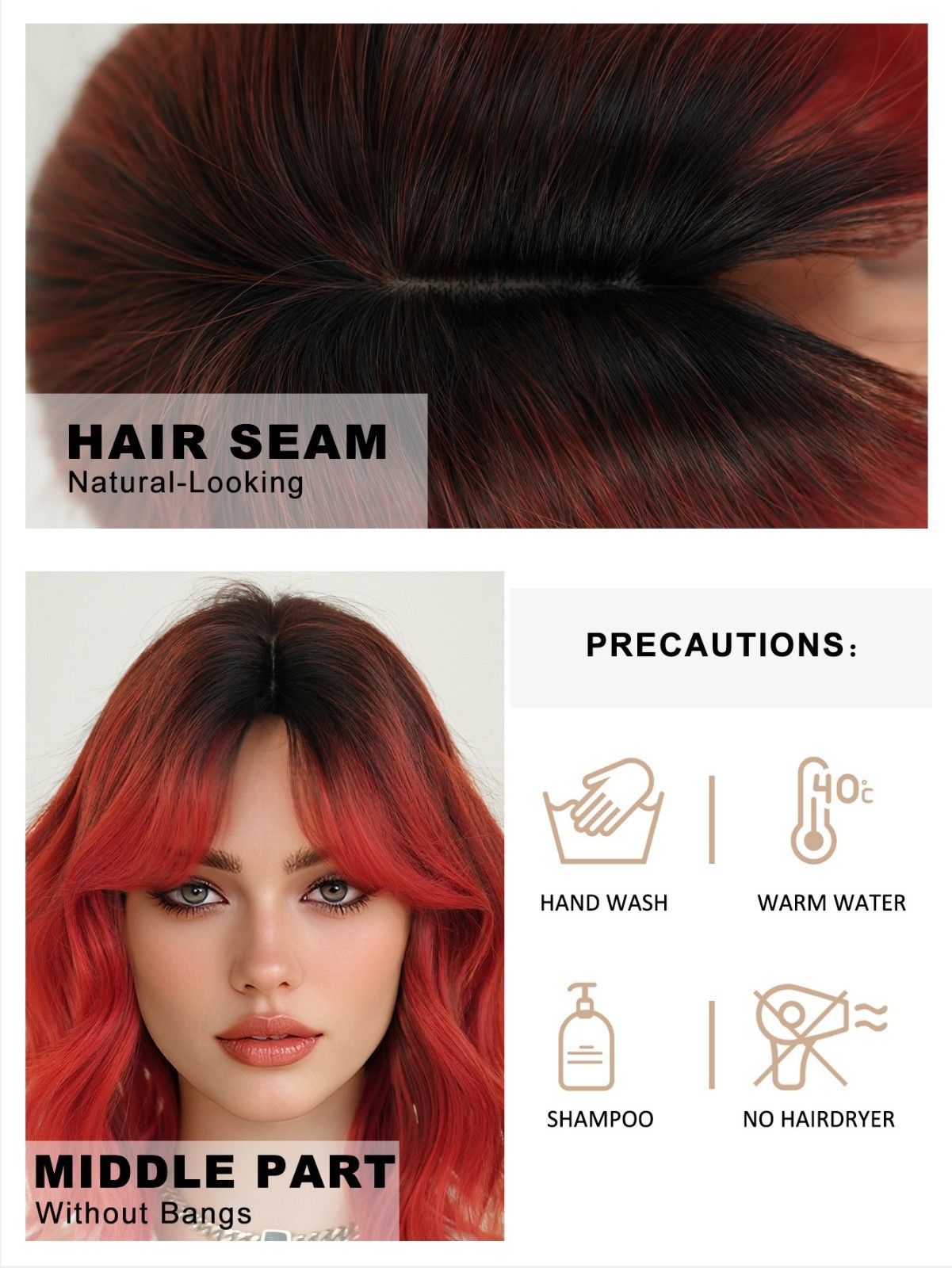 14in Bob wig red color short wavy curly hair synthetic fiber short hair