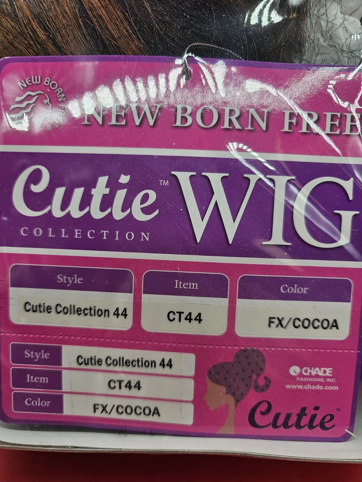 New Born Free Cutie Synthetic Wig CT44 Color FX/Cocoa