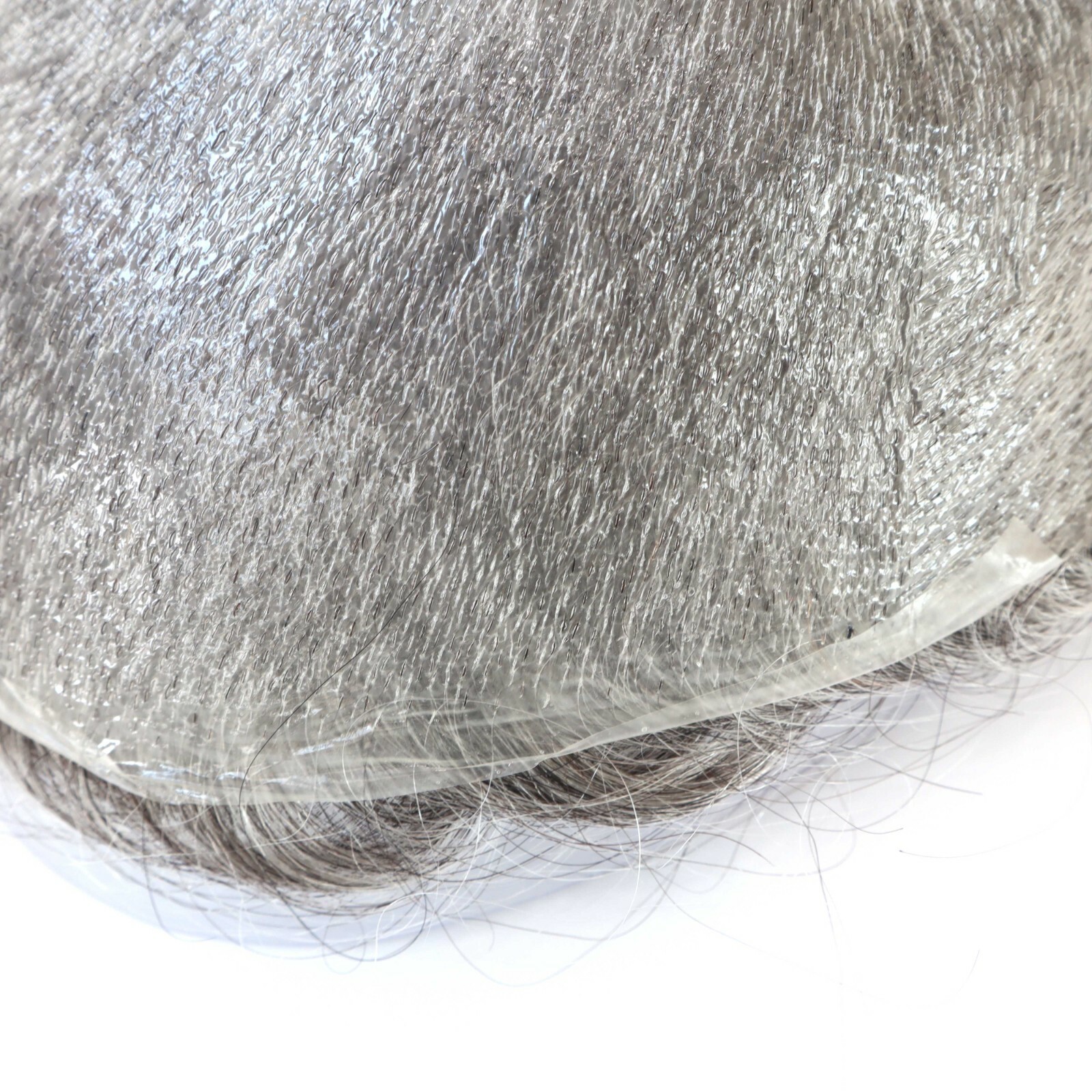 Natural Mens Toupee Hair Replacement System Super Thin Skin V Looped NG #1B80