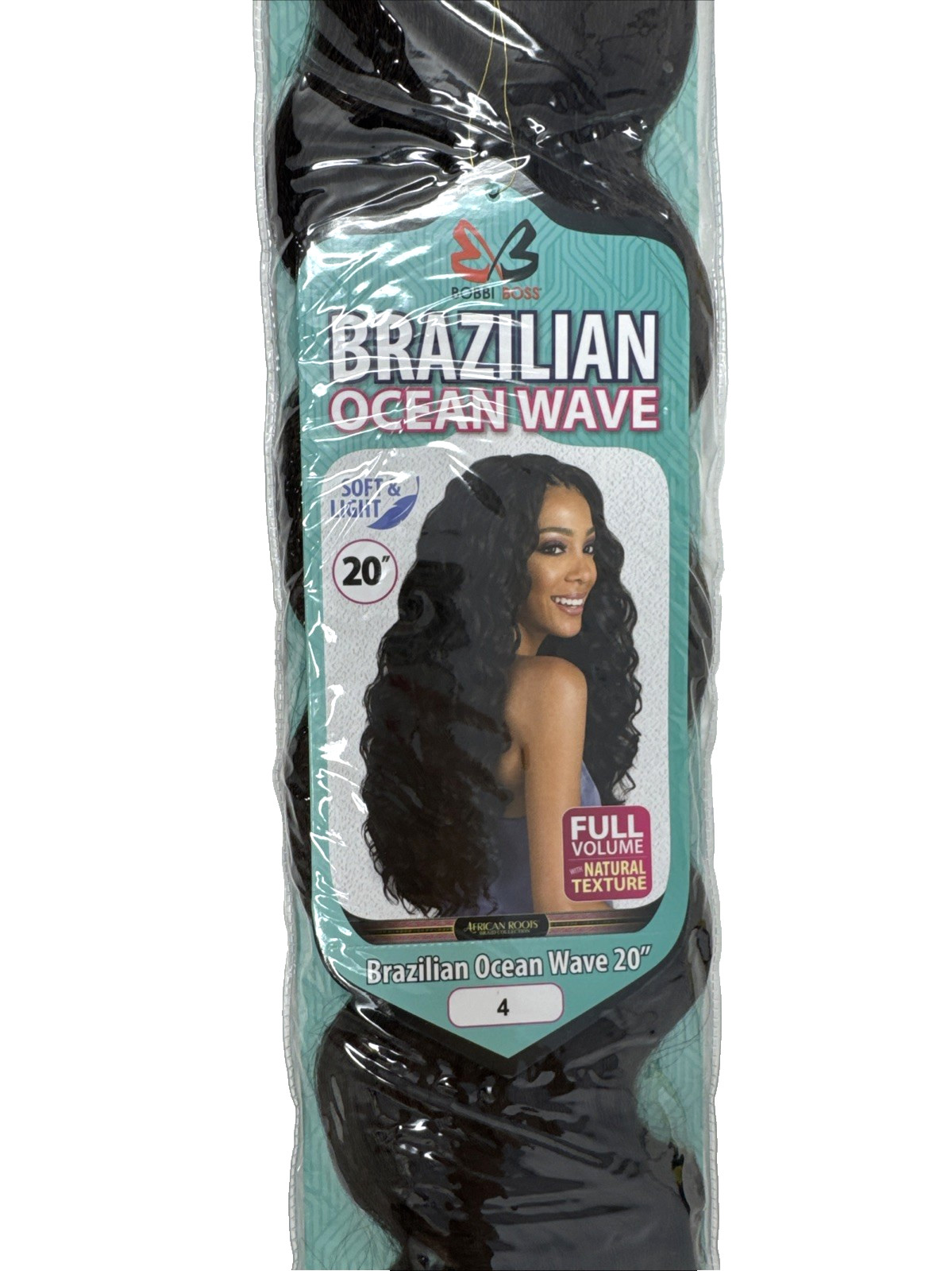 Bobbi Boss Voluminous Hair, Brazilian Ocean Wave, Soft And Light, 20”, Color 4