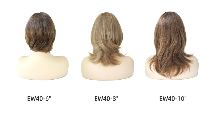 Women Wigs European Virgin Human Hair Systems French Lace Front Injection EW40
