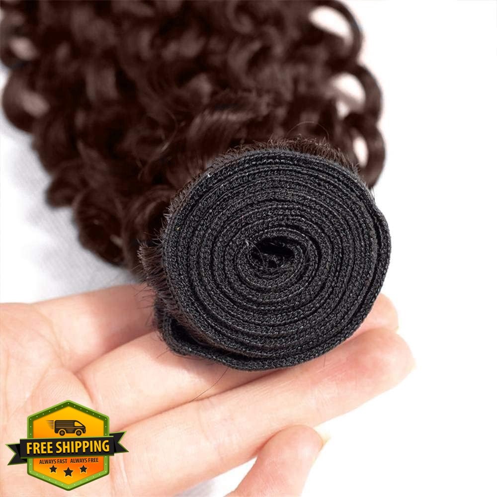CnumGunm #4 Brown 12-16 Inch Water Wave Human Hair