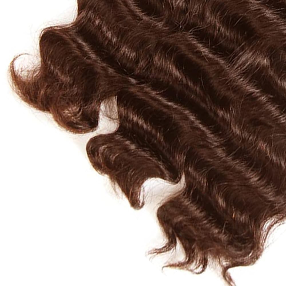 Deep Wave Human Hair Extensions 22-26 Inch #4 Brown 3 Bundles 100g 10A Grade