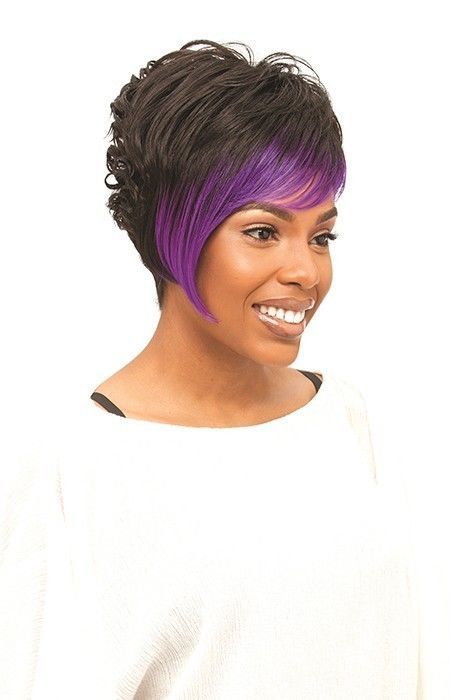 UNEA – VANESSA SYNTHETIC WIG SHORT SIDE BANG WAVY STYLE