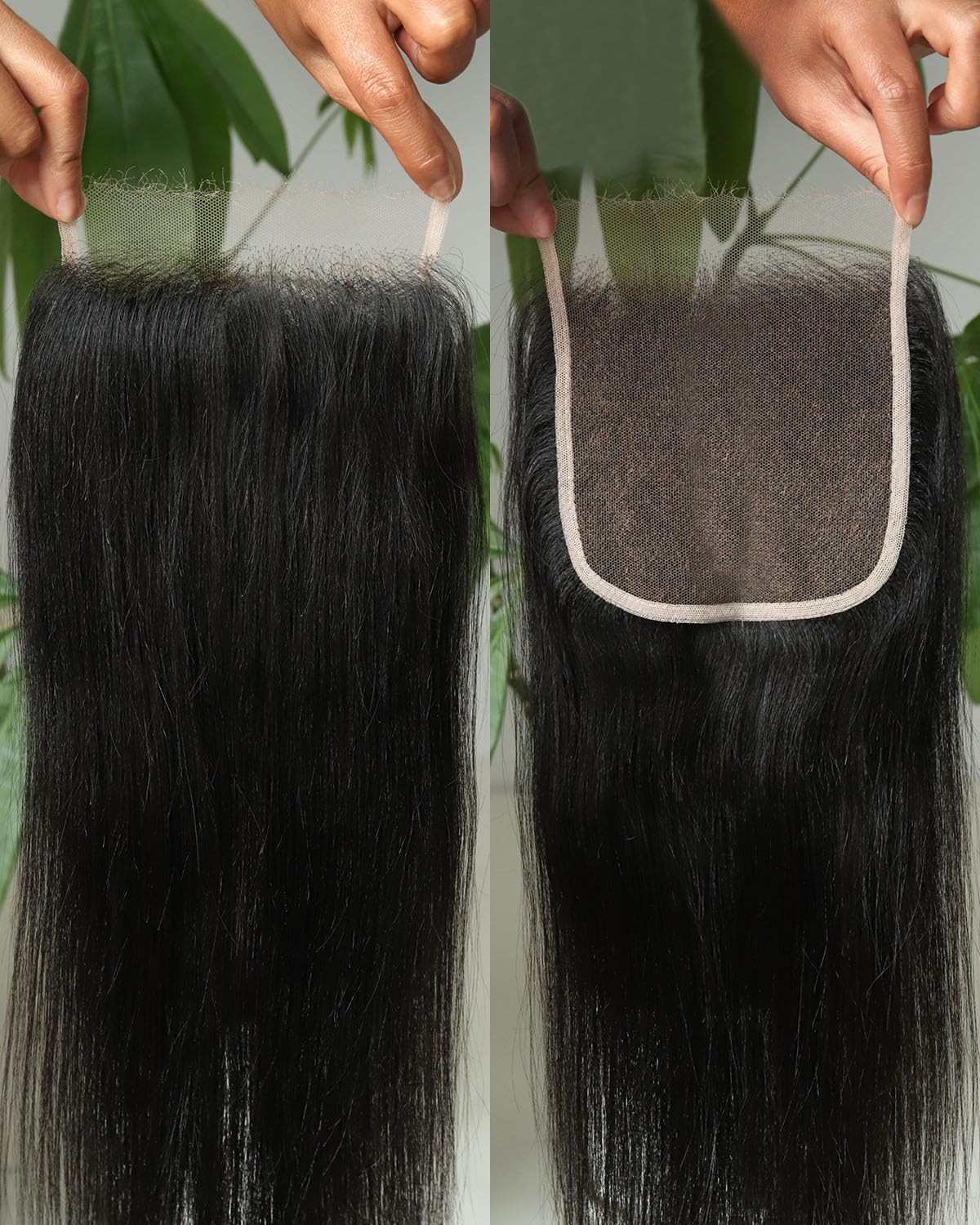 Beeos Yaki Straight 5X5 Skinlike Real Hd Lace Closure Pre-Plucked Bleached