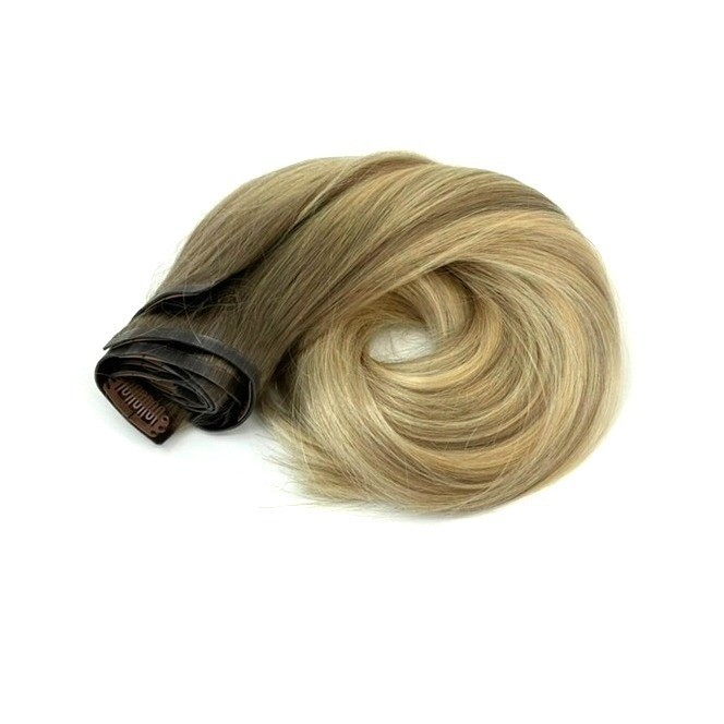 BELLAMI Silk Seam Pearl Blonde #8C/88 Rooted 24″ 6 Wefts Hair Extensions NEW