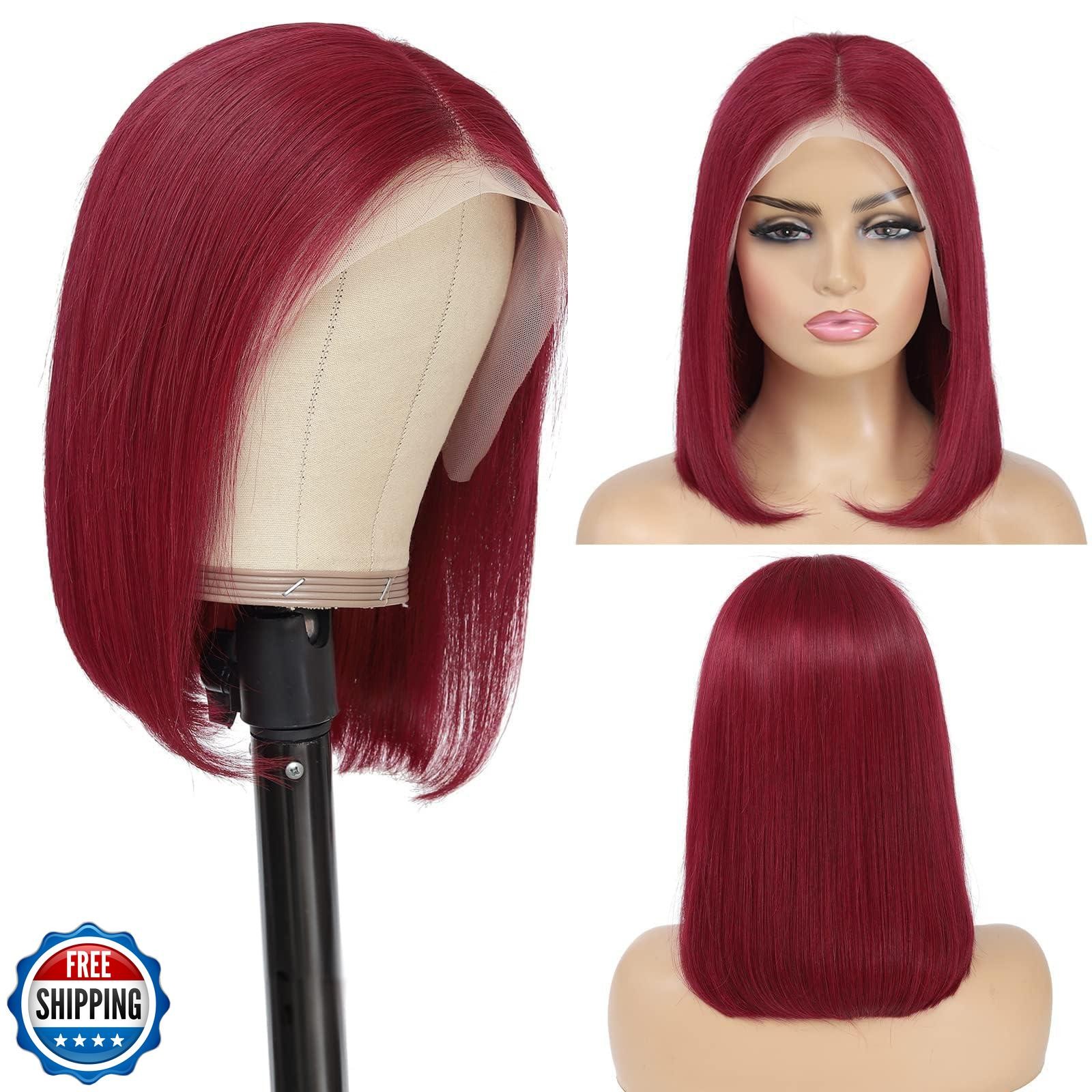UTIDE 99 j Burgundy Wig Human Hair 13×4 HD Lace Front Wigs Human Hair for Bla