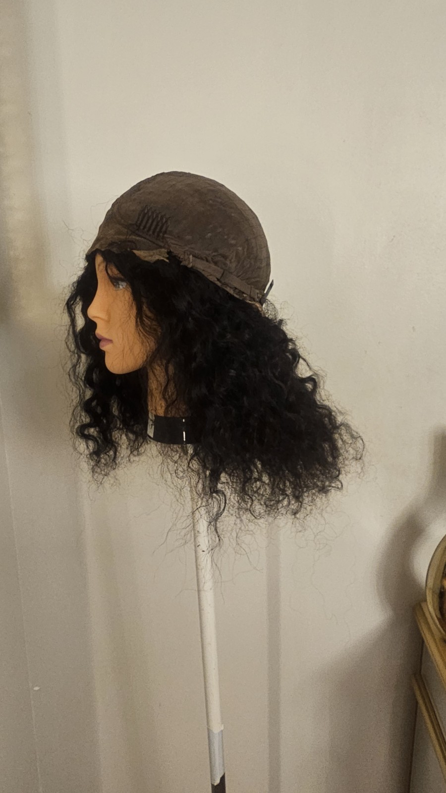 High-Quality Regular Top 18 To 20 ” Black Wavy 150% Virgin Human Hair Lace Wig