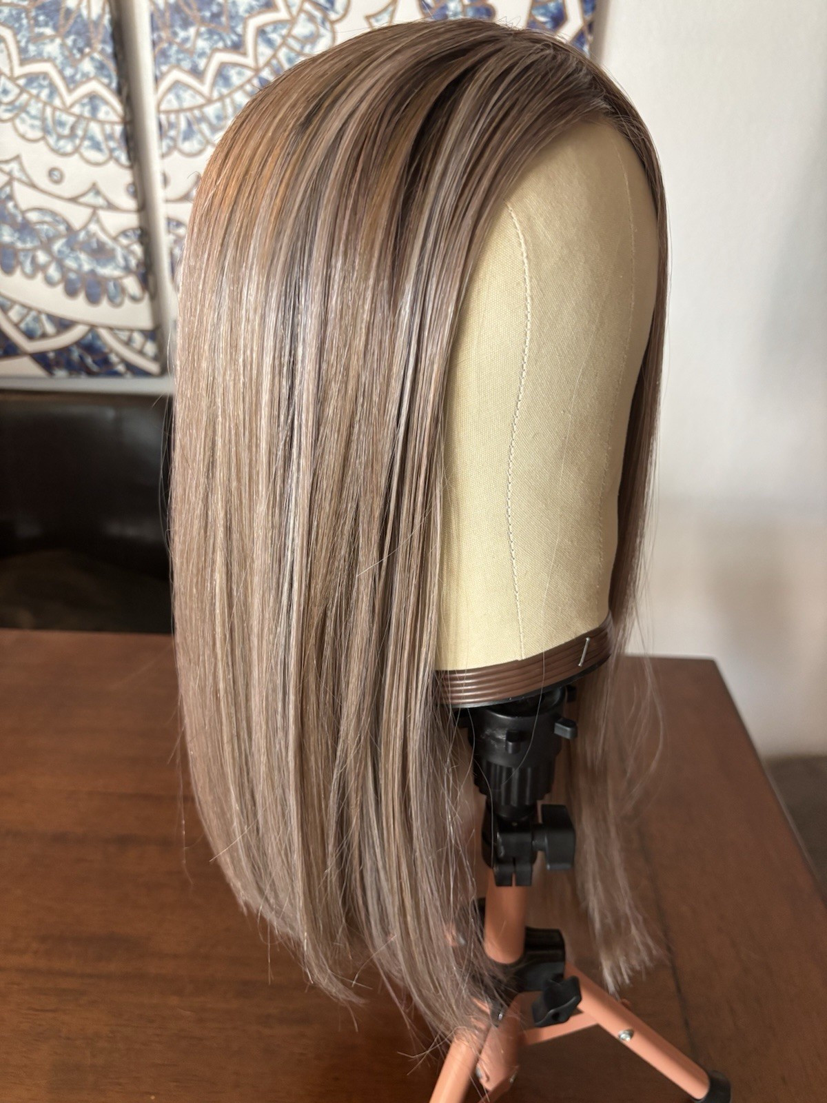 Luxury Lace Front Center Part Synthetic Wig Ash Blonde By Wigs For Every Women