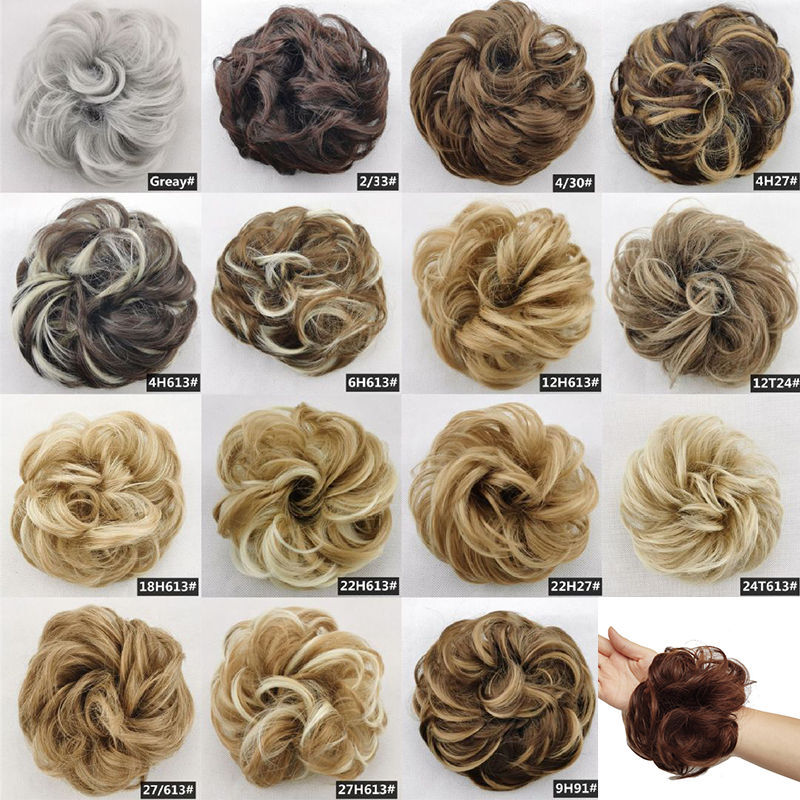 Hair Band Wig Bun Hair Rope Fluffy Hair Band 2024 Chemical Fiber Hair Band Wig