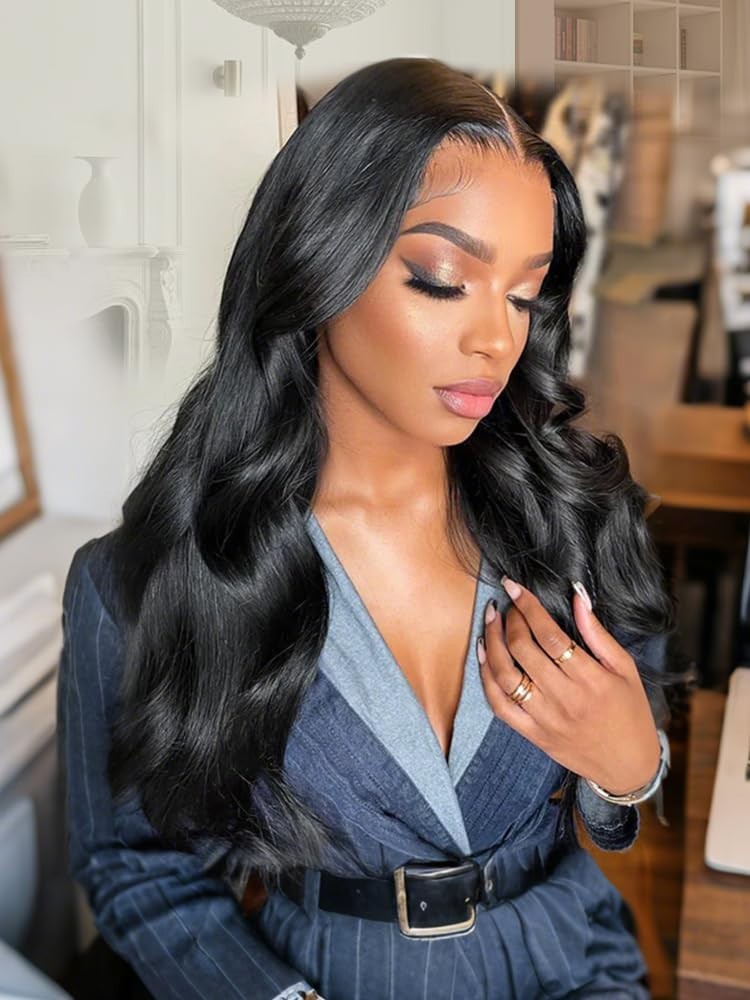 18 Inch Body Wave Lace Front Wig – Glueless, Pre-Plucked, Ready to Wear, Human H
