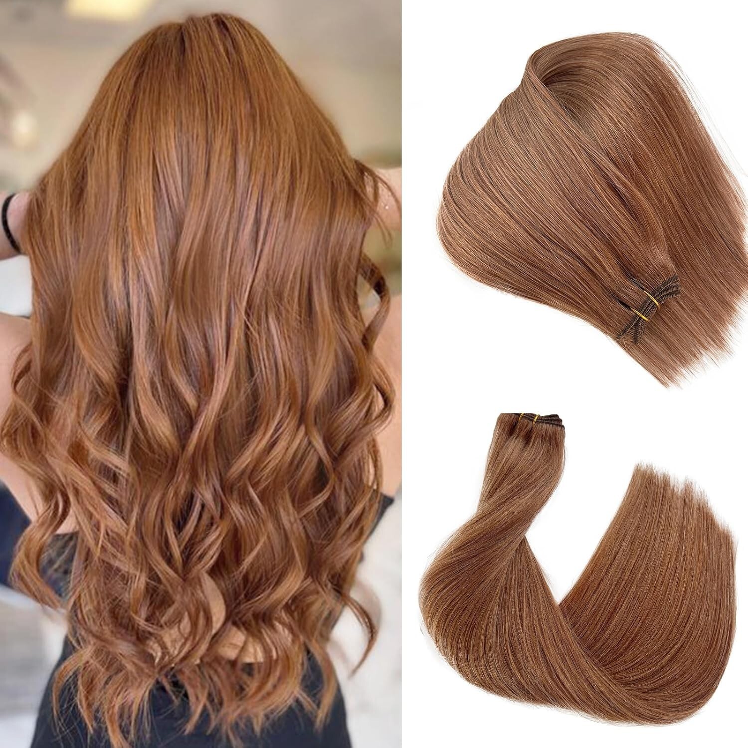 Sew in Wefts Remy Human Hair Extensions Double Weft Weave Bundles Fashion Colors