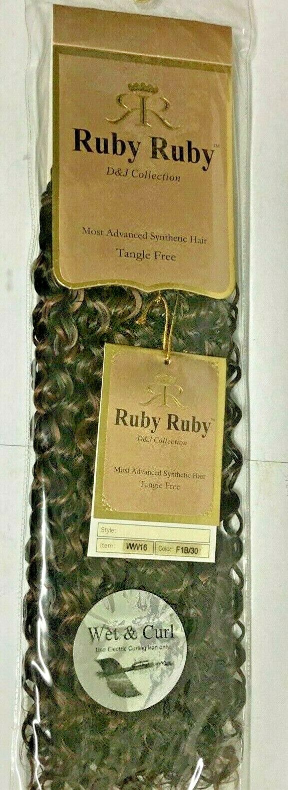1 Pack Most Advanced Synthetic Curly Hair Extensions Tangle Free 16″ Color 1B/30