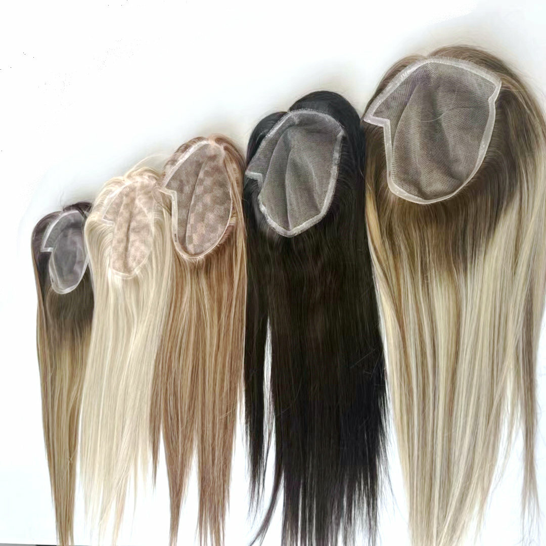 Hstonir European Remy Hair Toppers For Women Human Hair Pads Toupee Gate Prosthe