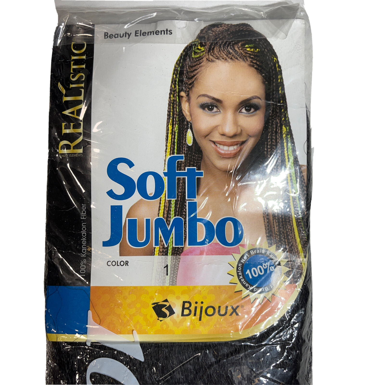 Bijoux 100% Kanekalon Soft Jumbo Braid Jet Black