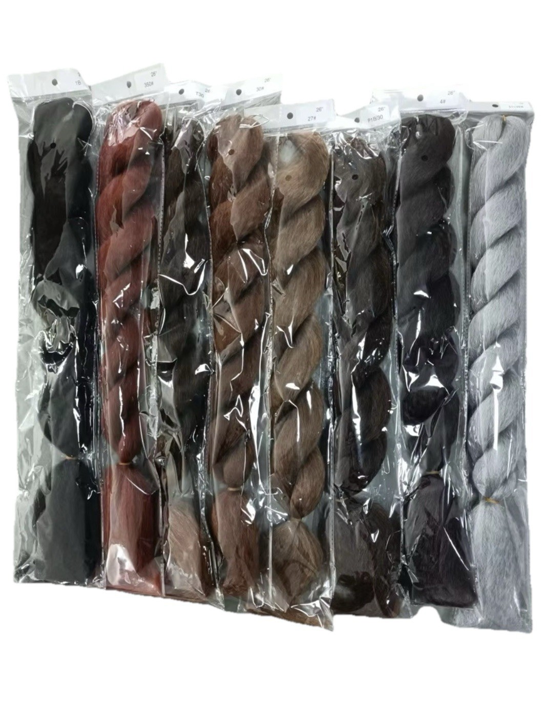 26 inch Kinky Straight Vixen Crochet Hair synthetic Bundles (3 Pack) Multi Color