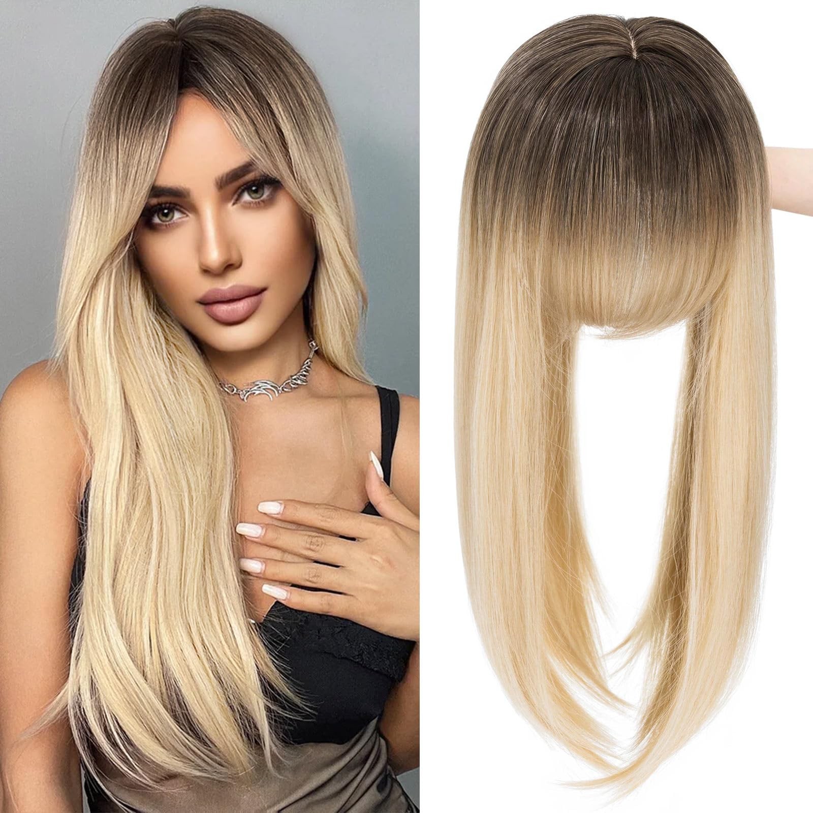 My-Lady Hair Toppers For Women Thinning Hair 18 Inch 6X6 Lace Base Wiglets Side