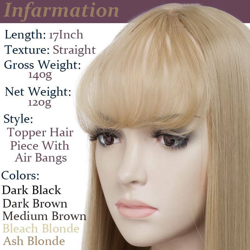 Real Natural Touppee Topper Hair Piece Full Head Clip In as real Hair Extensions