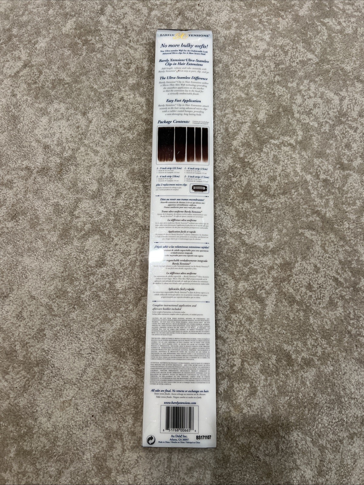 Barely Xtensions Ultra Seamless Clip In Hair Extensions Blonde Frost 18 “