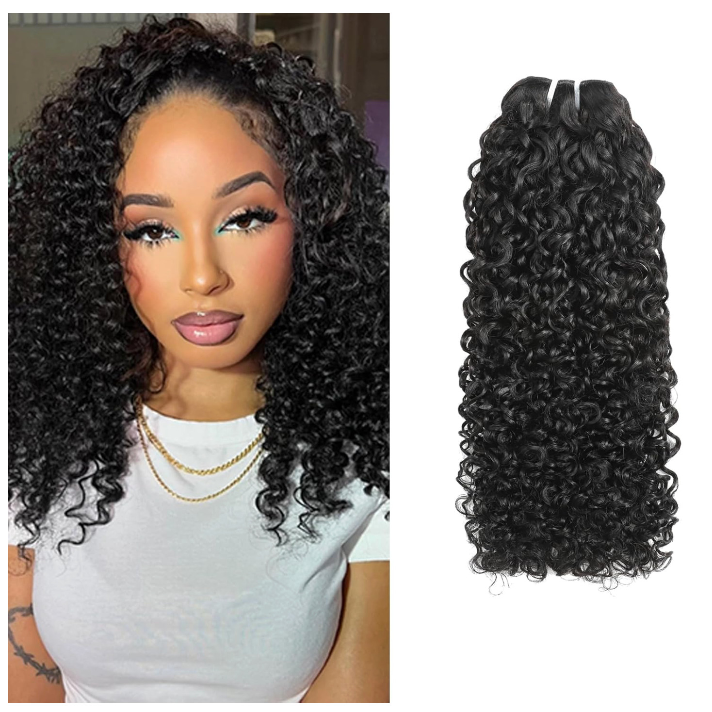 14 Inch Pixie Curly Bundles 12A Water Wave Human Hair 95g 100% Brazilian Hair