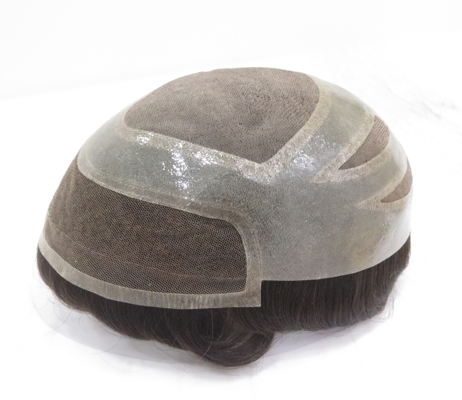 Toupee for Men Human Hair System French Lace Front Mono Hair Versalite 6X9 #1B