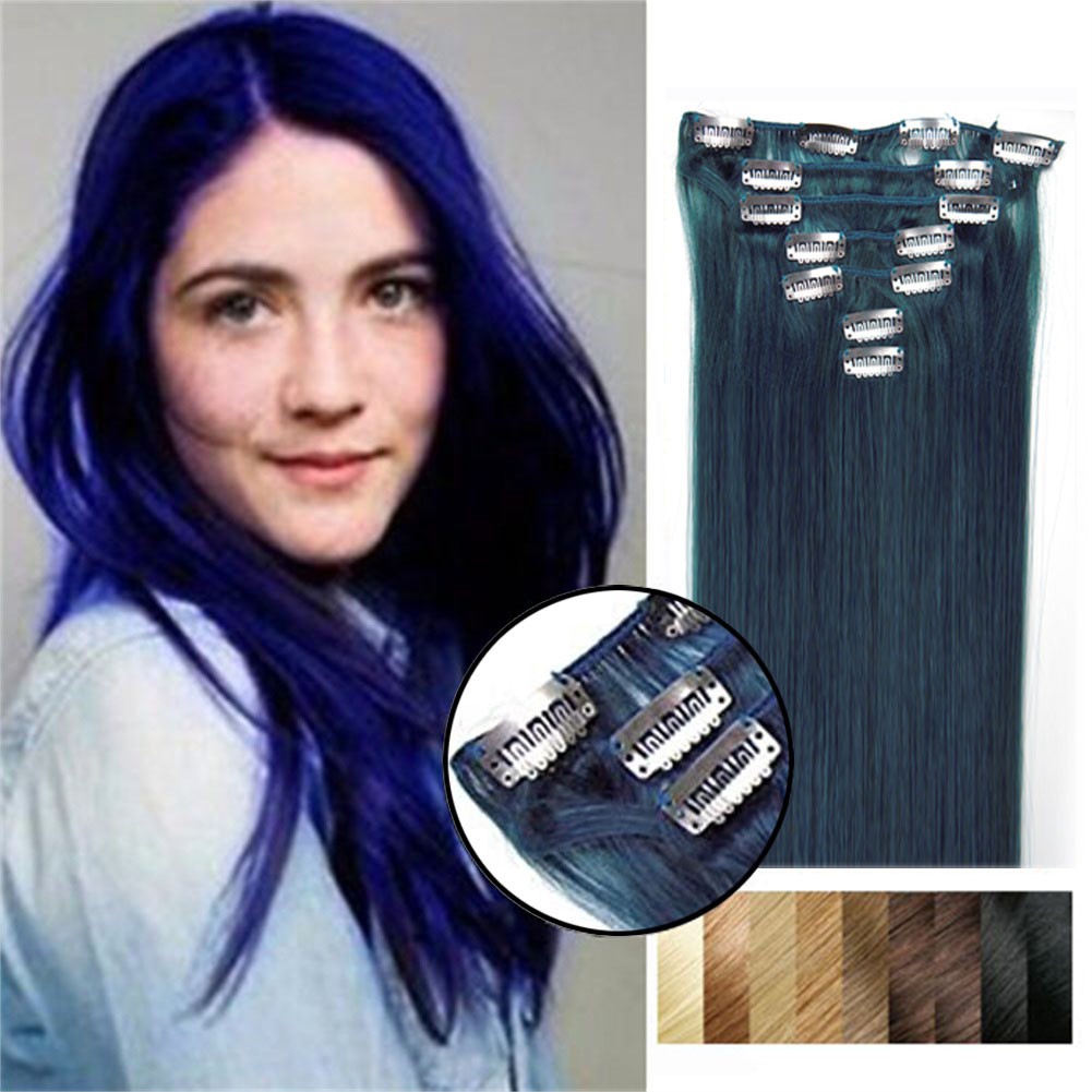 Full Head Double Weft Clip in on Remy Human Hair Extensions Thick European Hair