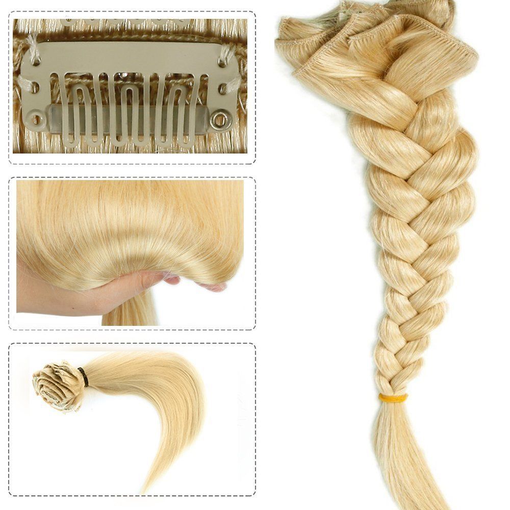 US SELLER Real Thick Full Head Clip In Hair Extensions 8Pcs Long Hair Extentions
