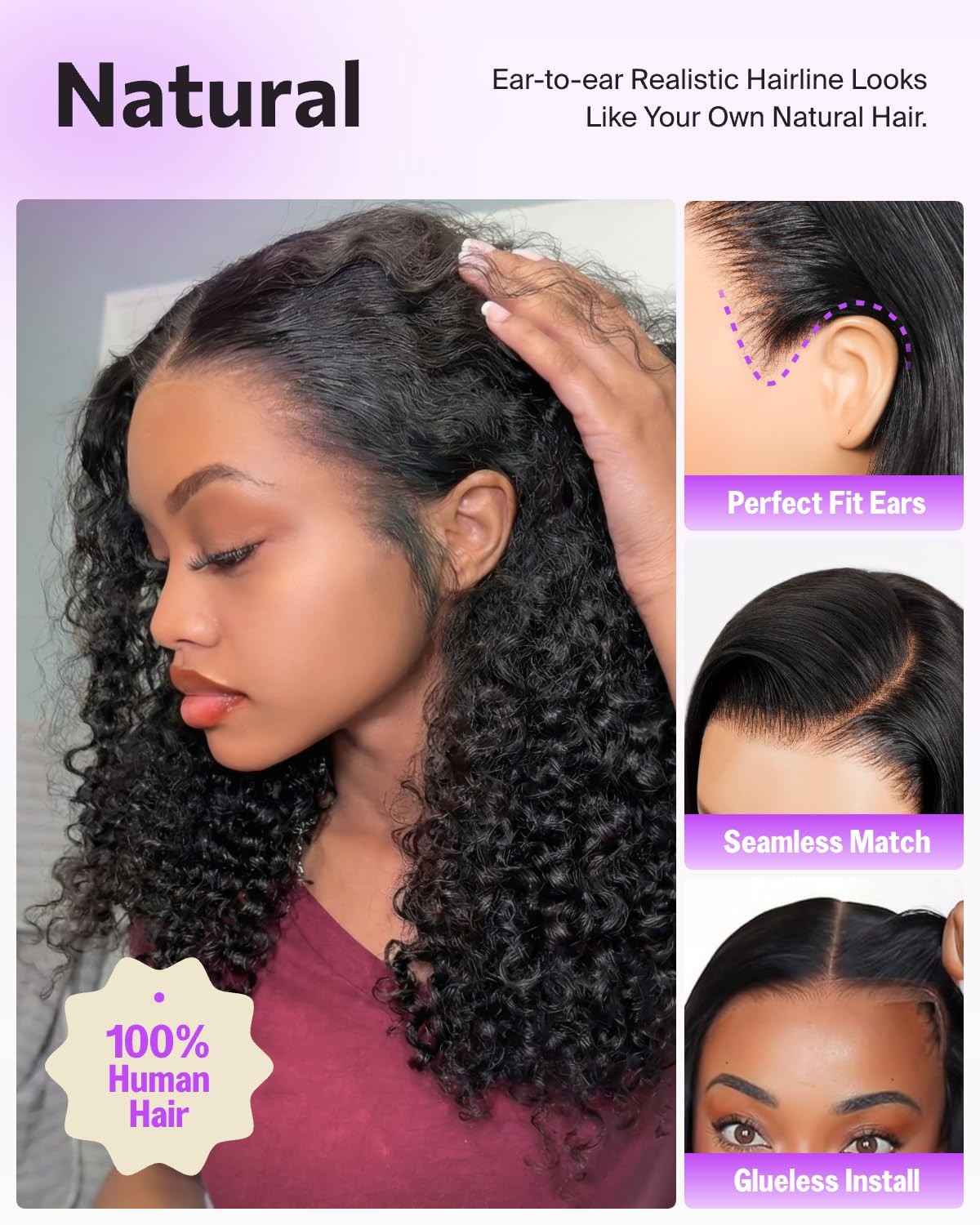 Megalook Hair 13X6 Deep Wave Lace Front Wigs Human Hair Glueless Wear And Go