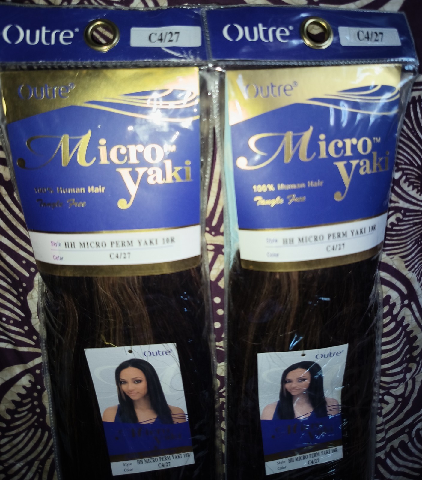 Outre Micro Perm Yaki (2 pks) 100% Human Hair 10″ * 4/27 * Tangle Free * NEW *
