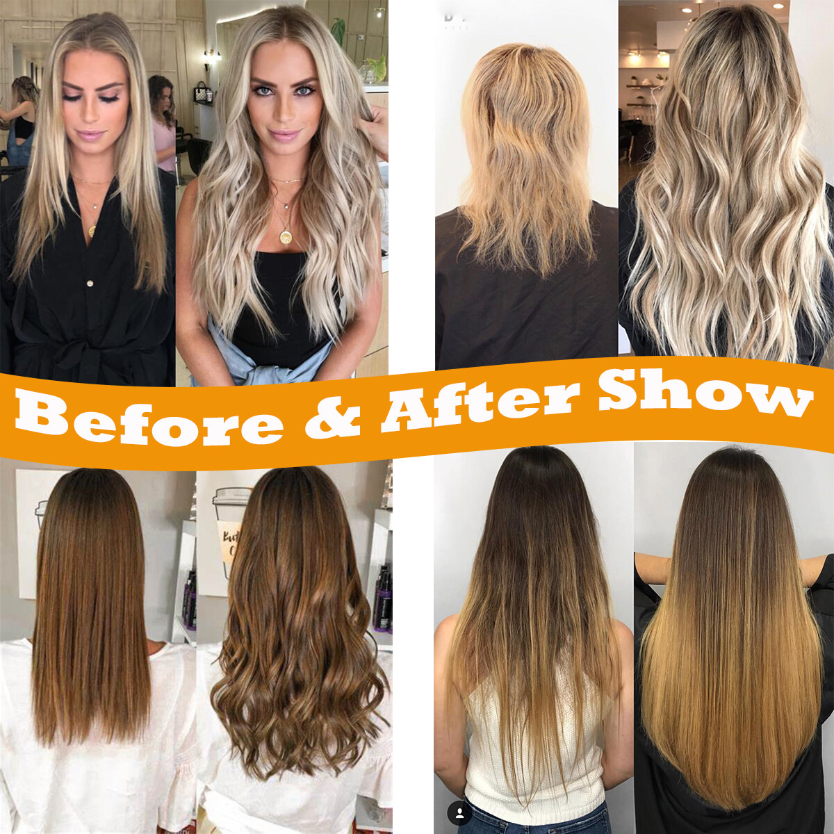 Highlight Clip In 100% Remy Human Hair Extentions 8PCS Full Head CLEARANCE Weft
