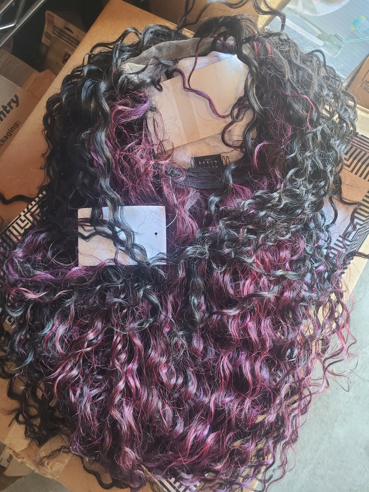 Joedir Wigs Ombre Dark Wine Red Synthetic Hair Ht Kelly PB99GRA