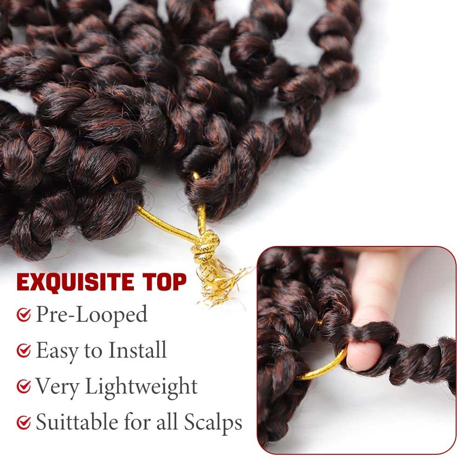 9 Packs Passion Twist Hair 6 Inch Prelooped Passion Twist Crochet H… Fast Ship