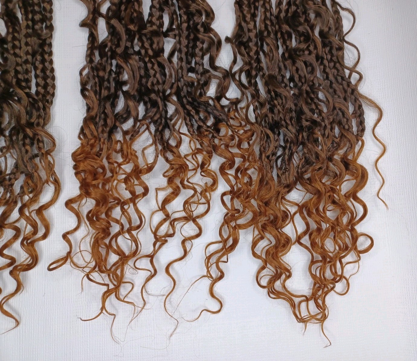 15 Inch Braided Hair Extensions Brown Braids 64 Strands