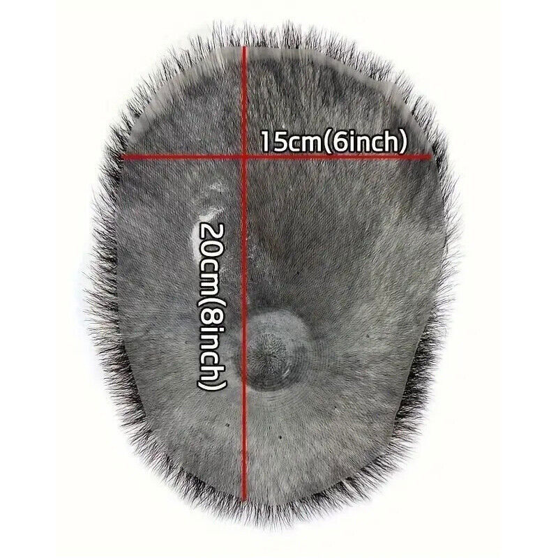Men Short Buzz Cut Hair PU Thin Skin Toupee Human Hair Scalp Replacement