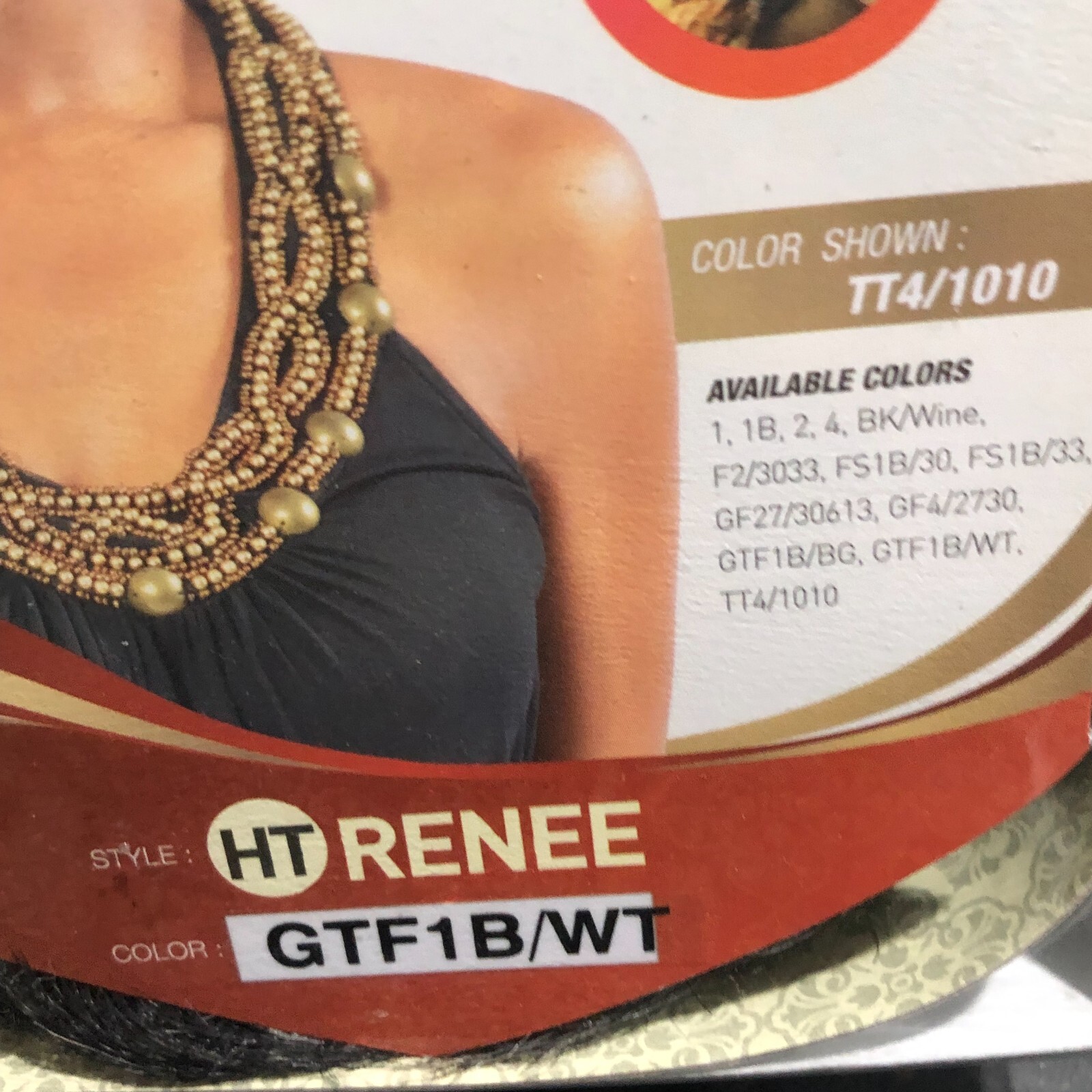 FASHION SOURCE, STYLE HT-RENEE COLOR GTF1B/WT, NATURAL LACE C-PART, NEW